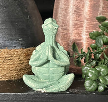 Load image into Gallery viewer, Cement YOGI TURTLE | Green | Zen | Yoga | Namaste | Manifest | HandMade | JLK