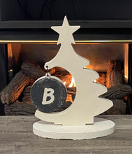 Load image into Gallery viewer, Cement Christmas Tree w/Hanging Bulb | PERSONALIZED | Concrete Winter Decor | HandMade | JLK