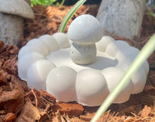 Load image into Gallery viewer, 5&quot; Cement Bee Watering Station | Butterfly Concrete Puddler Dish | Pollinator Garden | Mushroom | GREAT for Small Areas | JLK