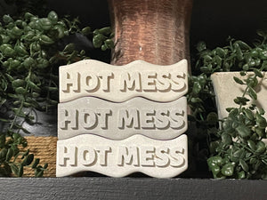 HOT MESS Word Art | Cement | Shelf decor | gift idea | Handmade | JLK