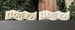 I LOVE YOU Word Art | Cement | Shelf decor | gift idea | Handmade | JLK