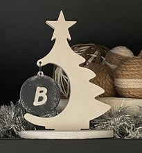 Load image into Gallery viewer, Cement Christmas Tree w/Hanging Bulb | PERSONALIZED | Concrete Winter Decor | HandMade | JLK