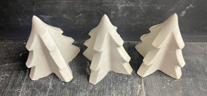 5" Cement CHRISTMAS TREE | Concrete Winter decor | HandMade | JLK