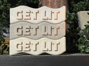 GET LIT Word Art | Cement | Shelf decor | gift idea | Handmade | JLK (Copy)