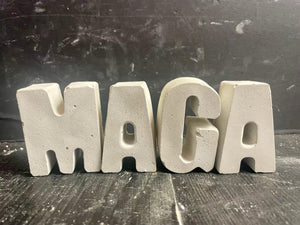 MAGA | TRUMP 2024 | Cement Letter | Concrete Block Sign | Handmade | JLK