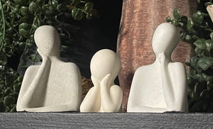 Cement Family | Concrete People | Figurines | Statues | Thinkers | Pronoun Correct...He, She, Child | JLK