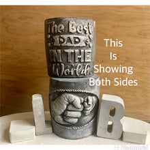 Load image into Gallery viewer, Cement Best DAD in the World | PERSONALIZED with Your Dad&#39;s Initials | HandMade | JLK