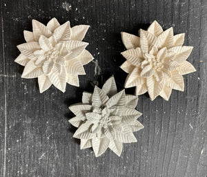 S/5 Cement Poinsettias | Concrete Flowers | Elegant | HandMade | JLK