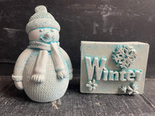 Load image into Gallery viewer, S/5 | WINTER SET | Concrete Shelf Decor | Aqua | HandMade | JLK