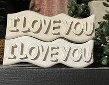 Load image into Gallery viewer, I LOVE YOU Word Art | Cement | Shelf decor | gift idea | Handmade | JLK