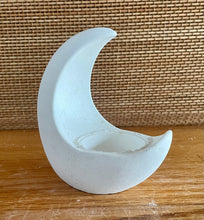 Load image into Gallery viewer, S/2 | Cement Candle Holder | Concrete Air Plant Holder |  Tea Light | Minimalist decor | Crescent Moon | Handmade | JLK