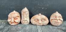 Load image into Gallery viewer, S/4 | Cement Pumpkins w/ Expressions | Concrete Face Pumpkins | HandMade | JLK