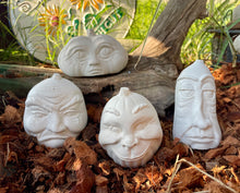 Load image into Gallery viewer, S/4 | Cement Pumpkins w/ Expressions | Concrete Face Pumpkins | 3 COLOR Options | HandMade | JLK