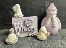 Load image into Gallery viewer, S/5 | WINTER SET | Concrete Shelf Decor | Lavender | HandMade | JLK