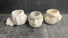 Load image into Gallery viewer, Cement Easter Island Moai Planter | Concrete Candle Holder Dish | Container | 3 Color Options | HANDMADE | JLK