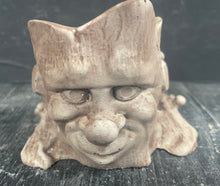 Load image into Gallery viewer, Cement Tree Log Man Face | Concrete Planter | Candle Holder | HandMade | JLK