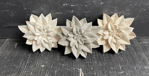 S/5 Cement Poinsettias | Concrete Flowers | Elegant | HandMade | JLK