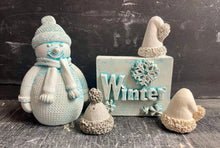 Load image into Gallery viewer, S/5 | WINTER SET | Concrete Shelf Decor | Aqua | HandMade | JLK