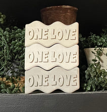 Load image into Gallery viewer, ONE LOVE Word Art | Cement | Shelf decor | gift idea | Handmade | JLK