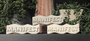 MANIFEST Word Art | Cement | Shelf Decor | Handmade | JLK