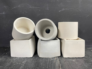 S/2 Cement Planters | Concrete Pots | Sealant & Drainage Hole Ooptions | HANDMADE | JLK