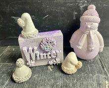 Load image into Gallery viewer, S/5 | WINTER SET | Concrete Shelf Decor | Lavender | HandMade | JLK