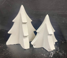 Load image into Gallery viewer, S/2  Cement CHRISTMAS TREES | Concrete Winter decor | HandMade | JLK