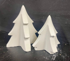 S/2  Cement CHRISTMAS TREES | Concrete Winter decor | HandMade | JLK