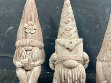 Load image into Gallery viewer, Cement GNOMES | Concrete Groovy Garden Gnomes | LOVE Gnomes | HandMade | JLK