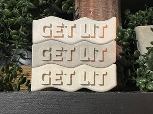 GET LIT Word Art | Cement | Shelf decor | gift idea | Handmade | JLK (Copy)