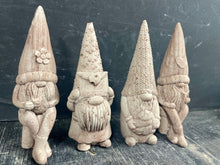 Load image into Gallery viewer, Cement GNOMES | Concrete Groovy Garden Gnomes | LOVE Gnomes | HandMade | JLK