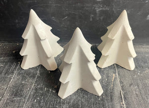 5" Cement CHRISTMAS TREE | Concrete Winter decor | HandMade | JLK