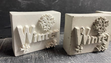 Load image into Gallery viewer, Cement WINTER Word Art Block | Concrete Winter decor | HandMade | JLK