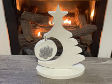 Load image into Gallery viewer, Cement Christmas Tree w/Hanging Bulb | Concrete Winter Decor | HandMade | JLK