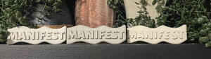 MANIFEST Word Art | Cement | Shelf Decor | Handmade | JLK