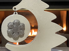 Load image into Gallery viewer, Cement Christmas Tree w/Hanging Bulb | Concrete Winter Decor | HandMade | JLK