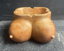 Load image into Gallery viewer, Cement Booby BROWN ASHTRAY | Concrete Boobies | Smudge Stick Holder | Smoking | Weed | Pot | Cigar | Marijuana | Gift for Him | JLK