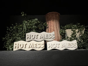 HOT MESS Word Art | Cement | Shelf decor | gift idea | Handmade | JLK