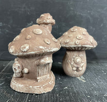 Load image into Gallery viewer, S/2 HALLOWEEN Cement Mushrooms | Concrete Shrooms | HANDMADE | JLK