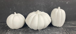 S/3 | Cement Pumpkins | Concrete Pumpkins | 3 COLOR Options | HandMade |  JLK