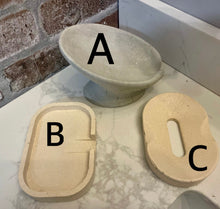 Load image into Gallery viewer, Cement SOAP HOLDERS | 3 Soap Dish Styles | Sealed | 3 Color Options | Made in Ohio | JLK