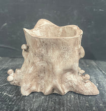 Load image into Gallery viewer, Cement Tree Log Man Face | Concrete Planter | Candle Holder | HandMade | JLK