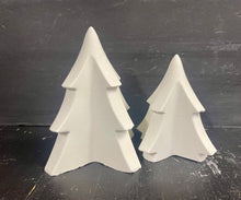 Load image into Gallery viewer, S/2  Cement CHRISTMAS TREES | Concrete Winter decor | HandMade | JLK