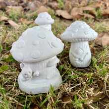 Load image into Gallery viewer, S/2 HALLOWEEN Cement Mushrooms | Concrete Shrooms | HANDMADE | JLK