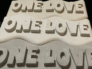 ONE LOVE Word Art | Cement | Shelf decor | gift idea | Handmade | JLK