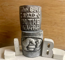 Load image into Gallery viewer, Cement Best DAD in the World | PERSONALIZED with Your Dad&#39;s Initials | HandMade | JLK