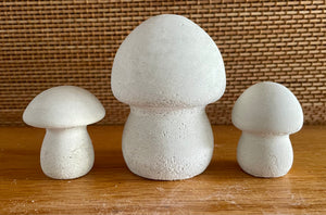 Cement Mushrooms | 3 inch | S/3 | Made in OHIO | JLK