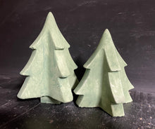 Load image into Gallery viewer, S/2  Cement CHRISTMAS TREES | Painted Concrete Winter decor | HandMade | JLK