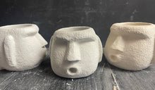 Load image into Gallery viewer, Cement Easter Island Moai Planter | Concrete Candle Holder Dish | Container | 3 Color Options | HANDMADE | JLK