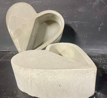 Load image into Gallery viewer, Cement Heart Planter | Heart Shaped Candle Holder Dish | Valentine&#39;s Day | HANDMADE | JLK